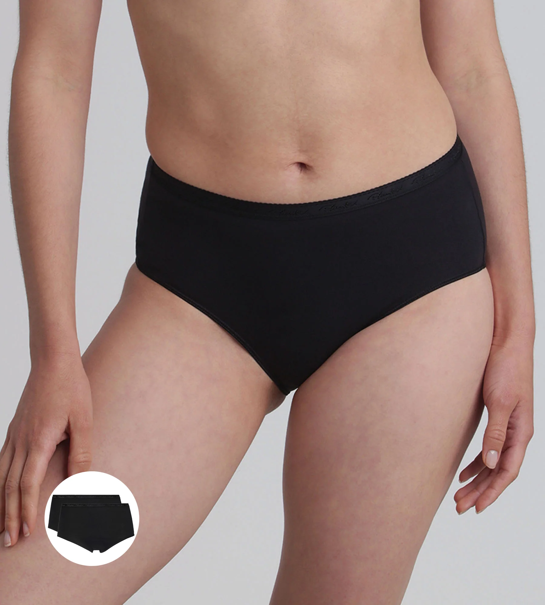 Pacco da 2 slip neri Cotone Bio