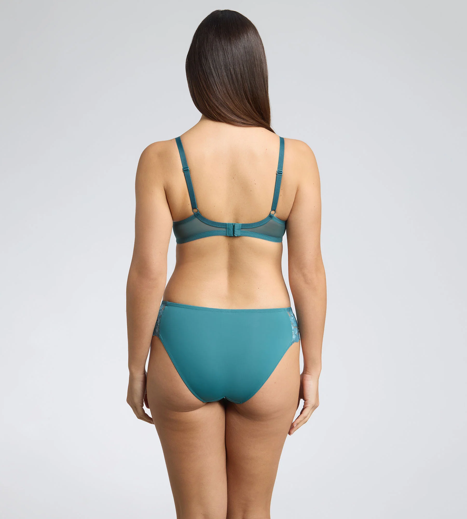 Reggiseno a balconcino con ferretto blu Essential Elegance - Image 4