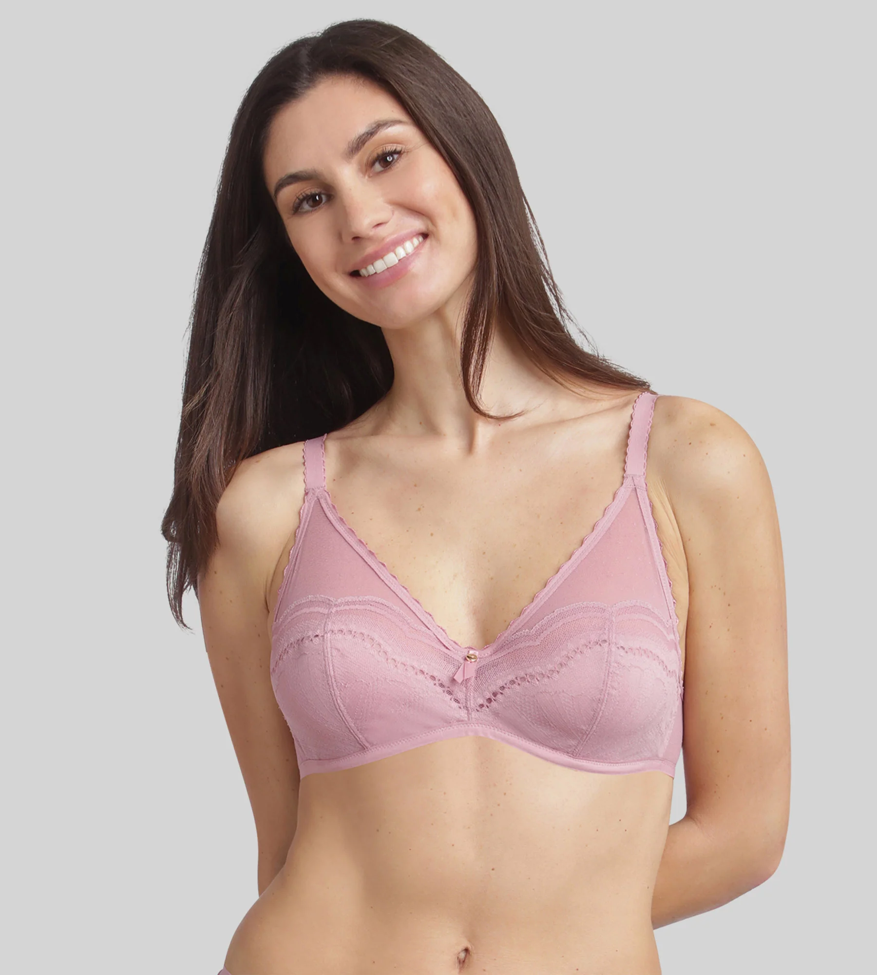 Reggiseno balconcino con ferretto rosa orchidea Secret Comfort