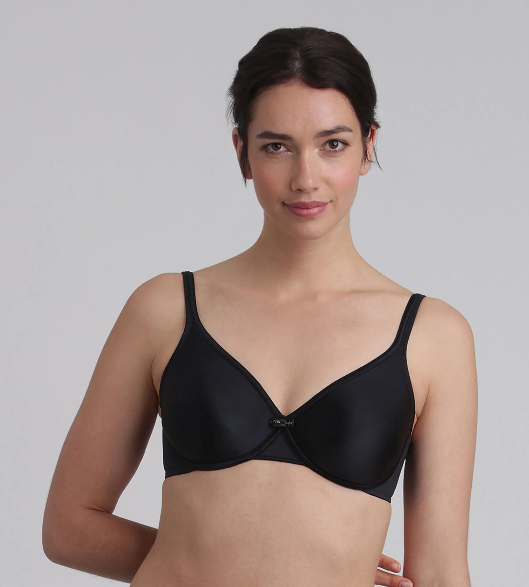 Reggiseno con ferretto nero Satiny Micro Support