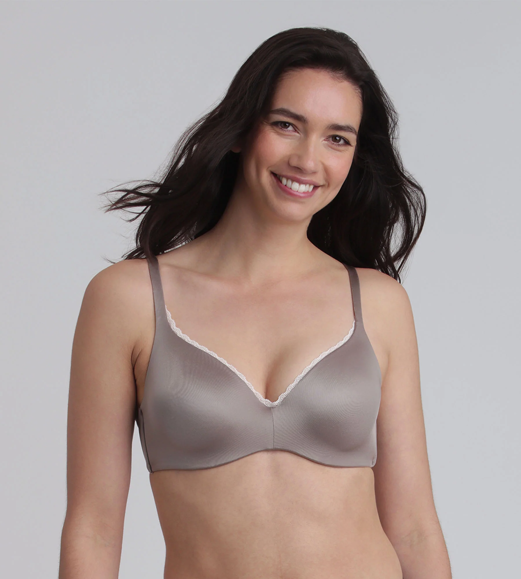 Reggiseno con ferretto rimovibile tortora 24 Ore Soft Absolu