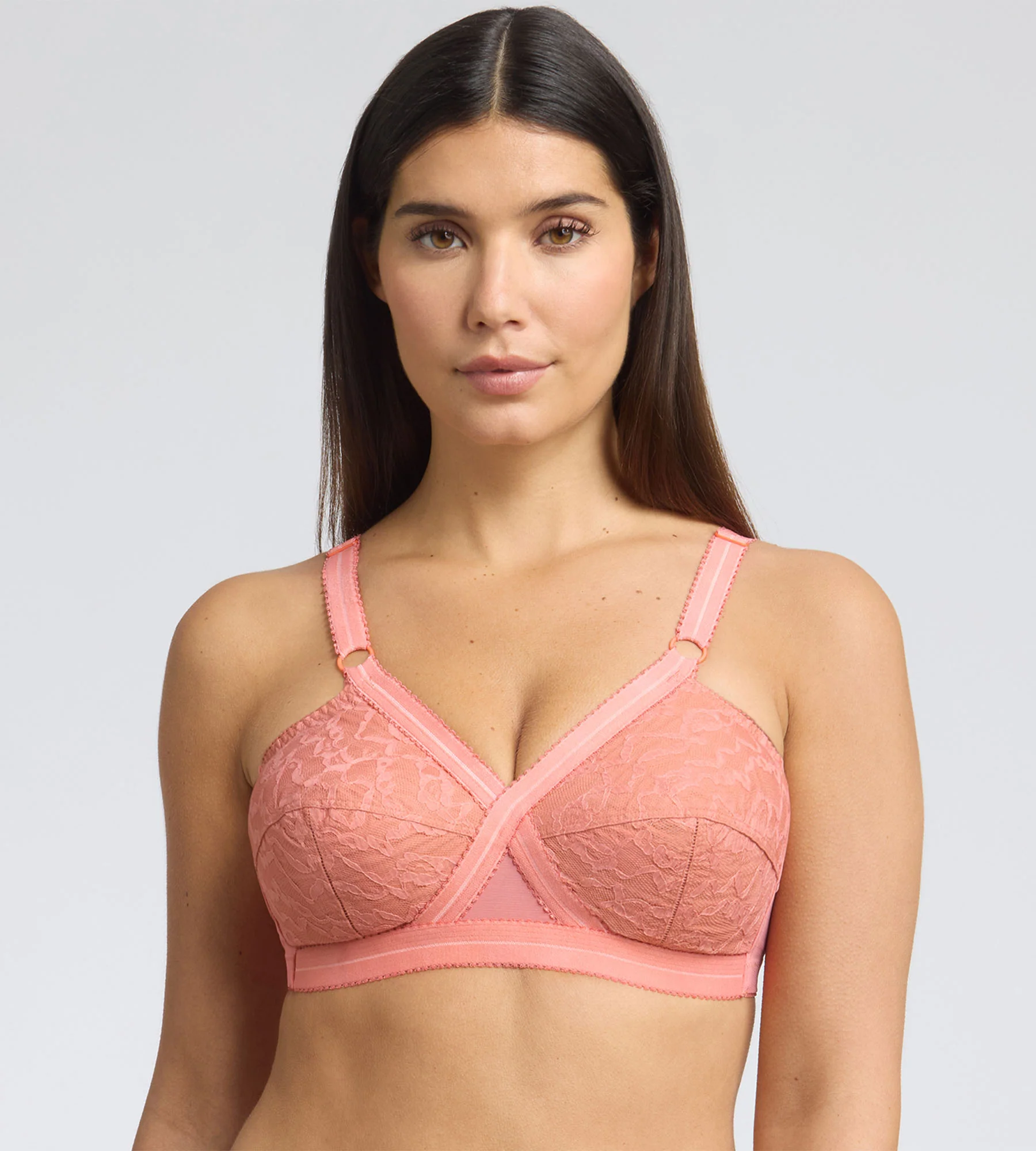 Reggiseno senza ferretto arancione Criss Cross 556