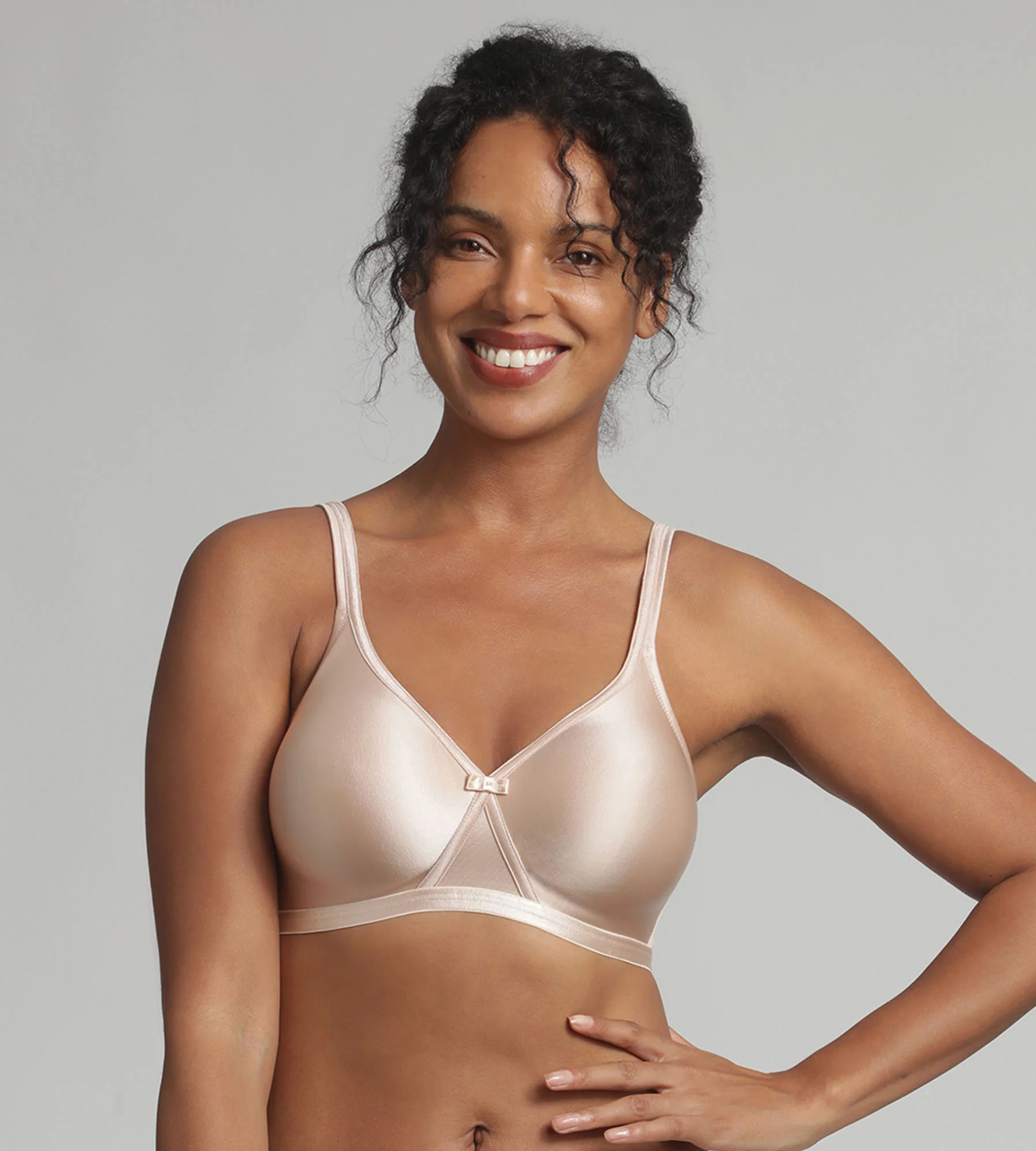 Reggiseno senza ferretto beige Satiny Micro Support