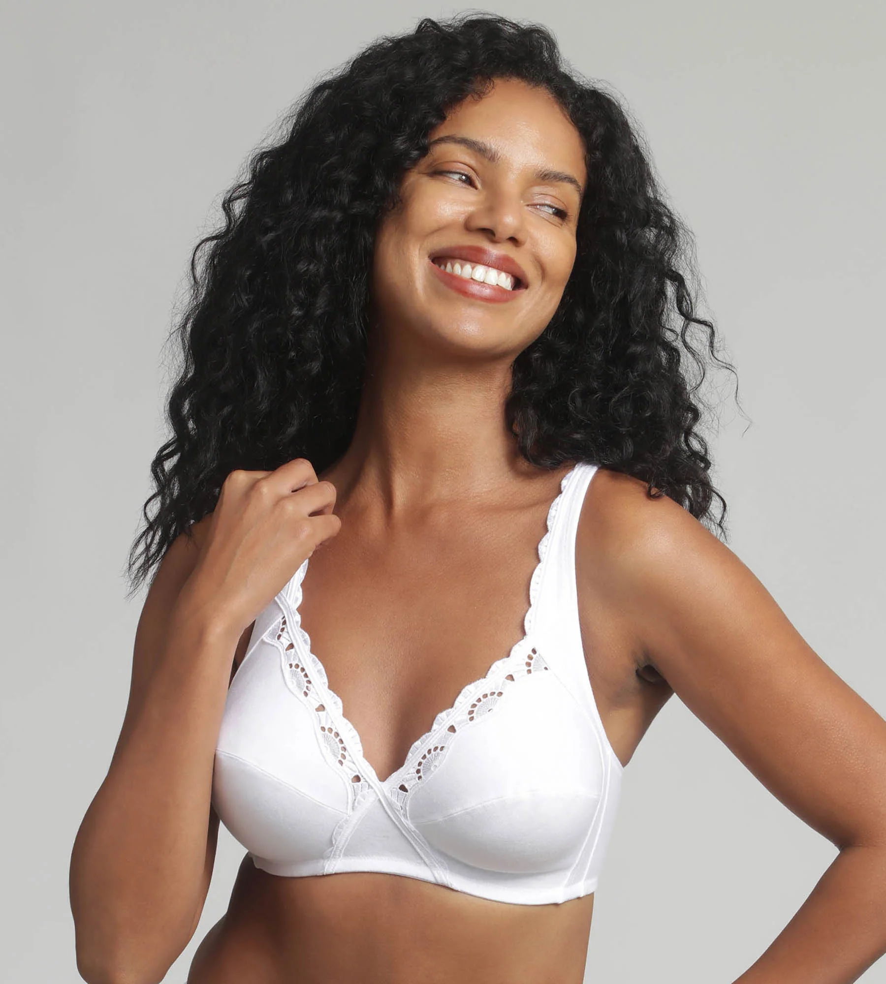 Reggiseno senza ferretto bianco Cotton Support
