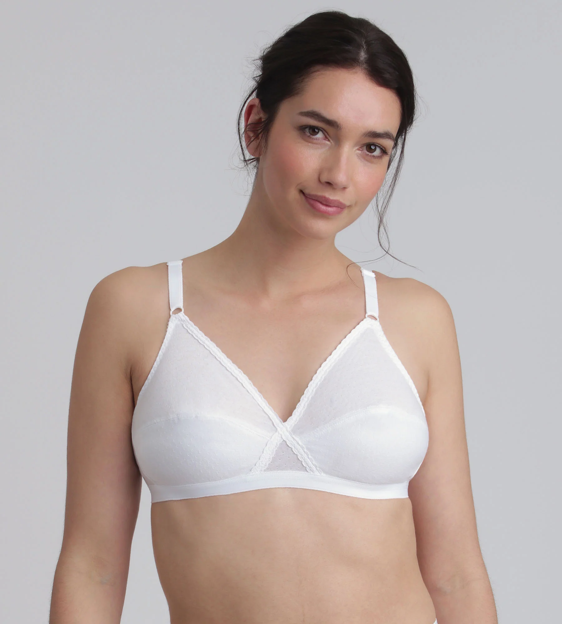 Reggiseno senza ferretto bianco Essential Support Coton