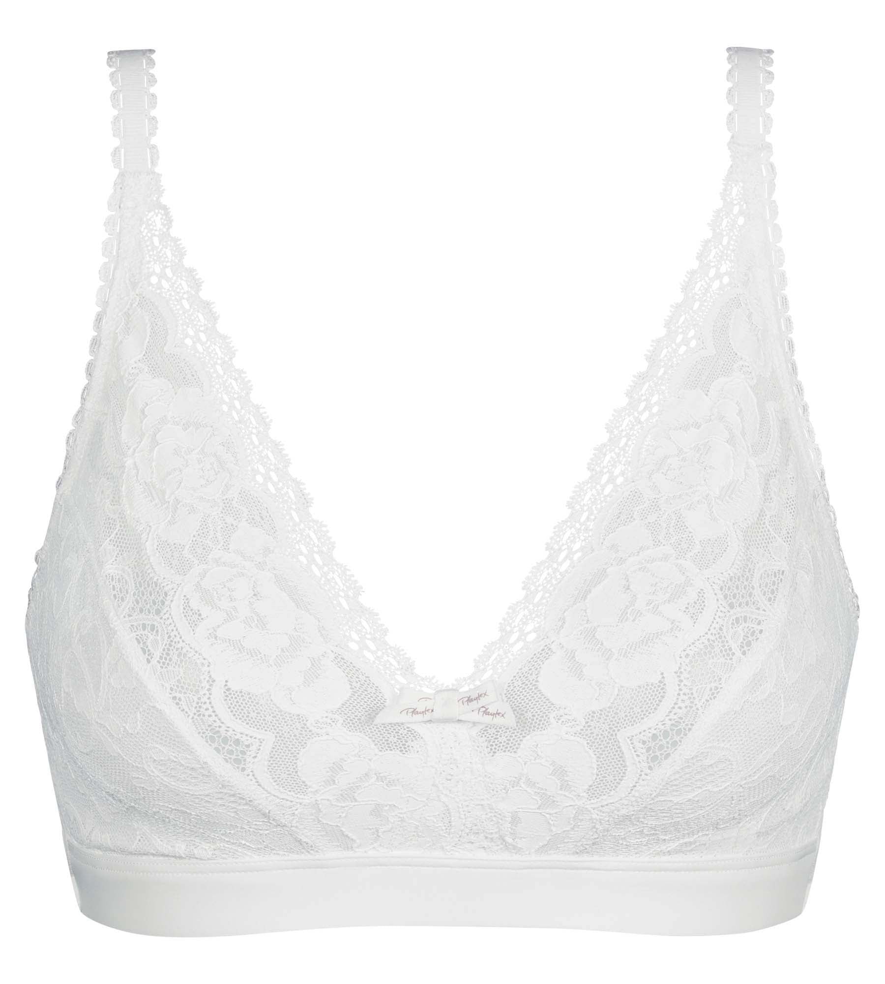 Reggiseno senza ferretto bianco Flowery Lace Riciclato - Image 5