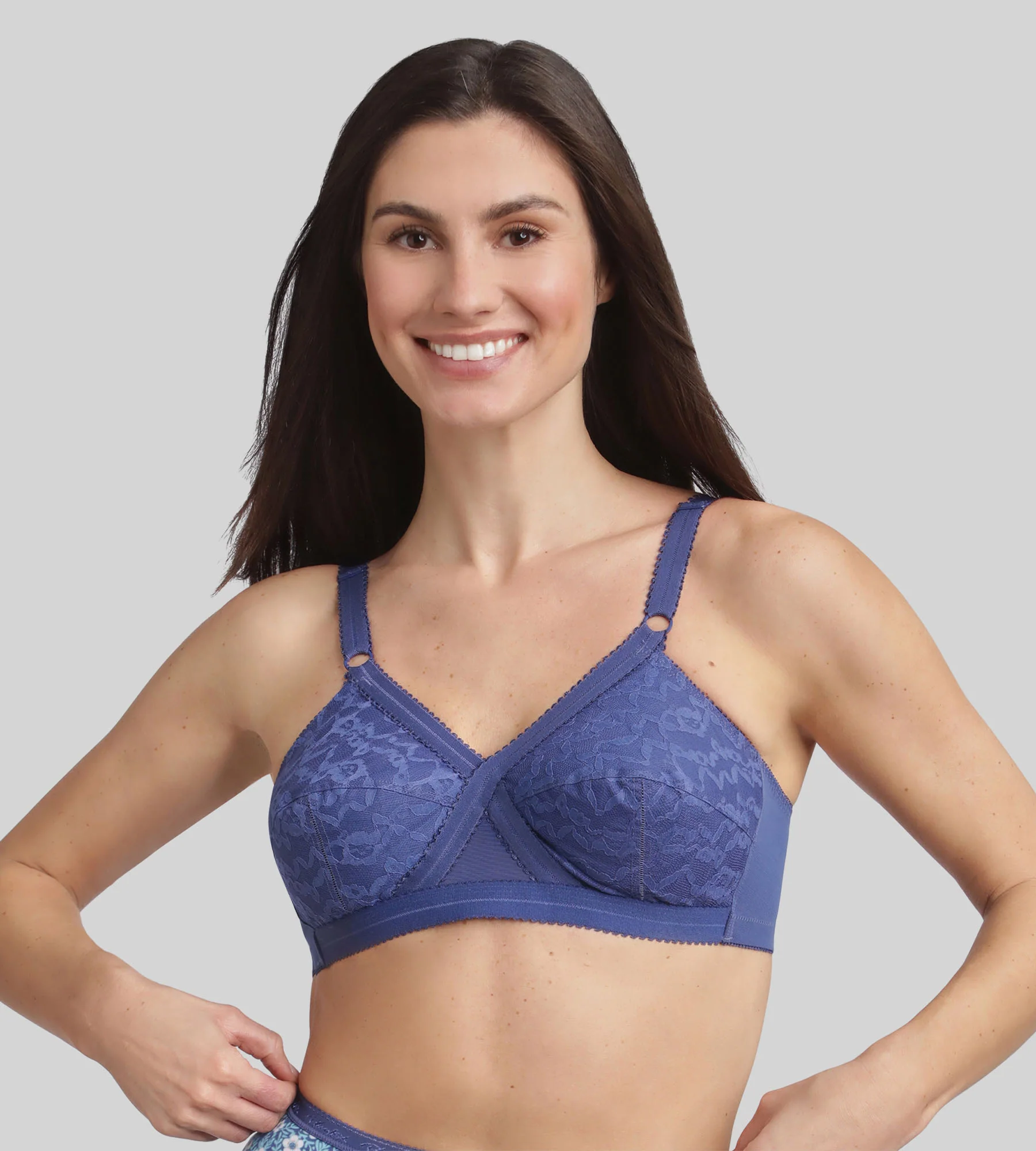 Reggiseno senza ferretto blu cobalto Criss Cross 556