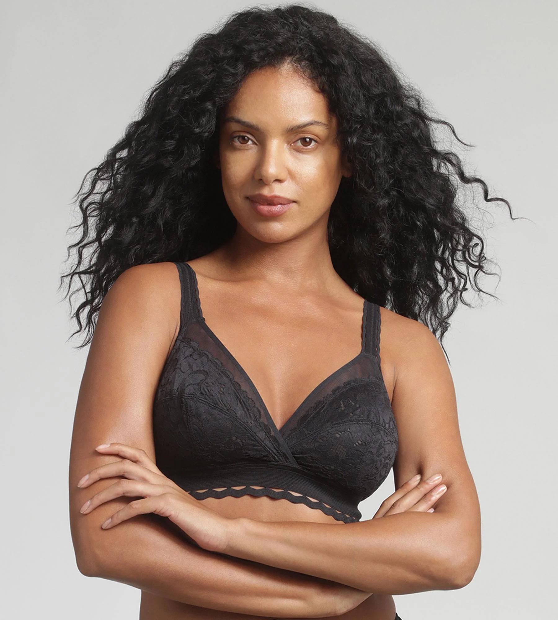 Reggiseno senza ferretto nero Criss Cross Femminile Riciclato