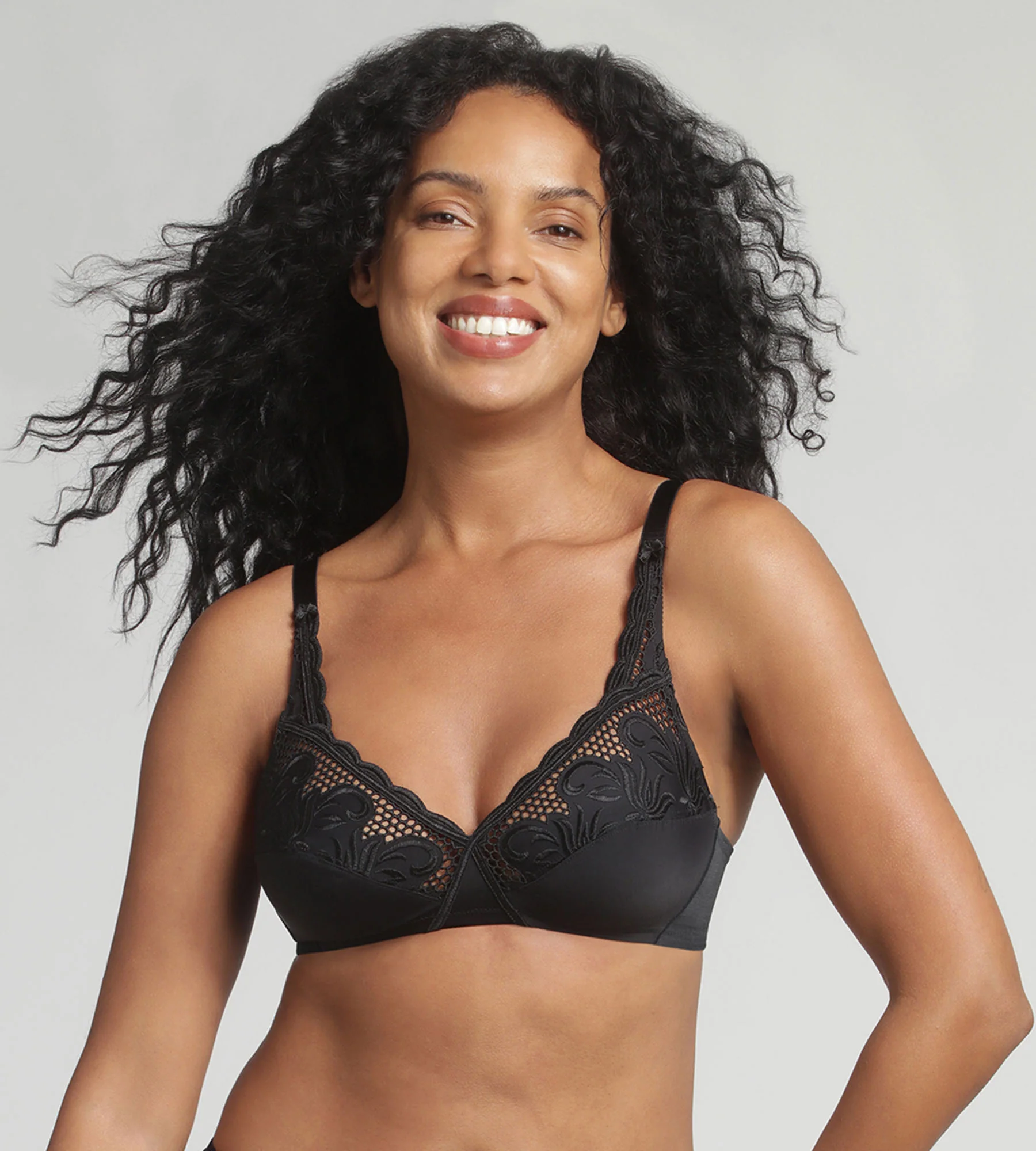 Reggiseno senza ferretto nero Criss Cross Modern Tricot
