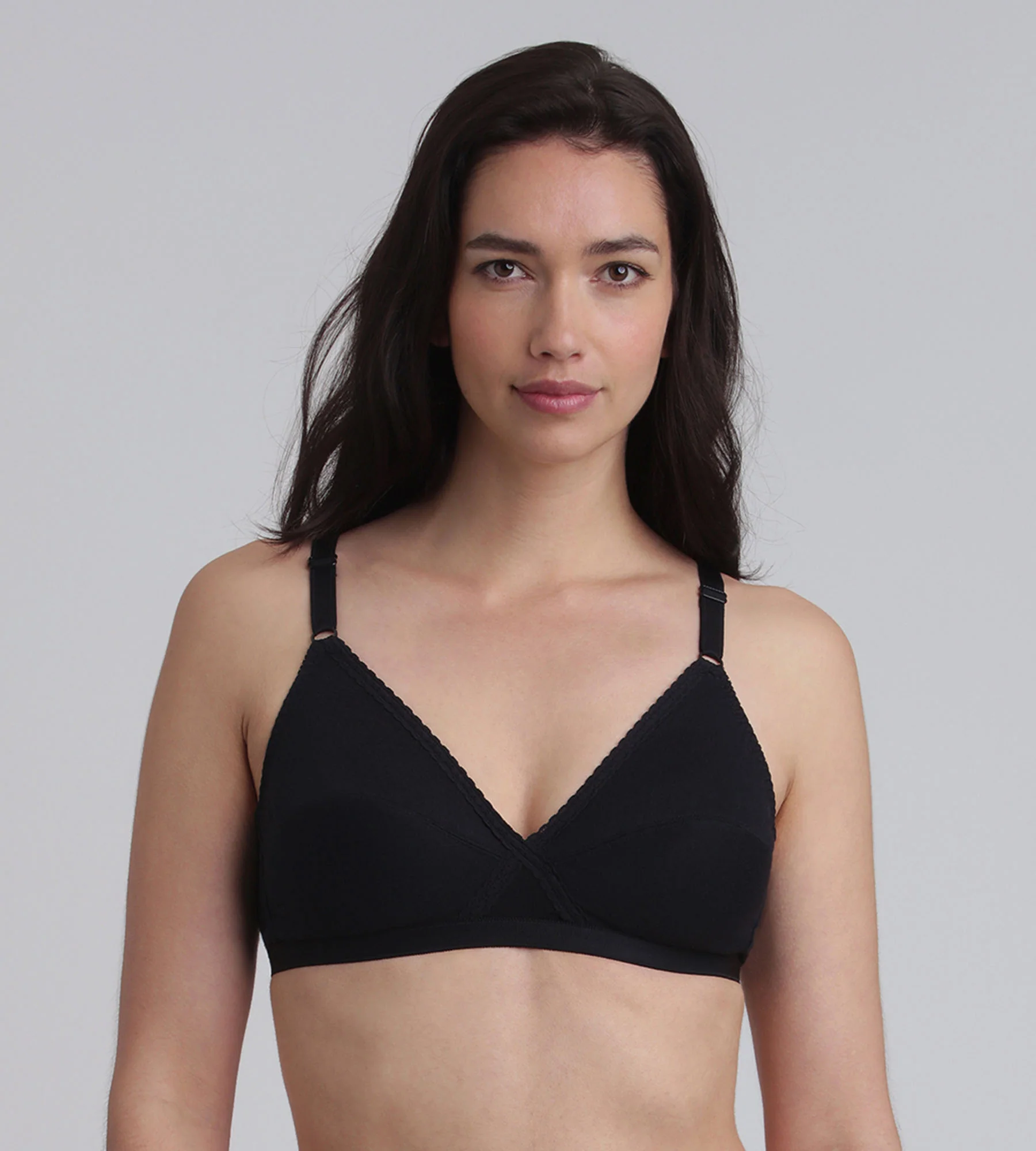 Reggiseno senza ferretto nero Essential Support Coton