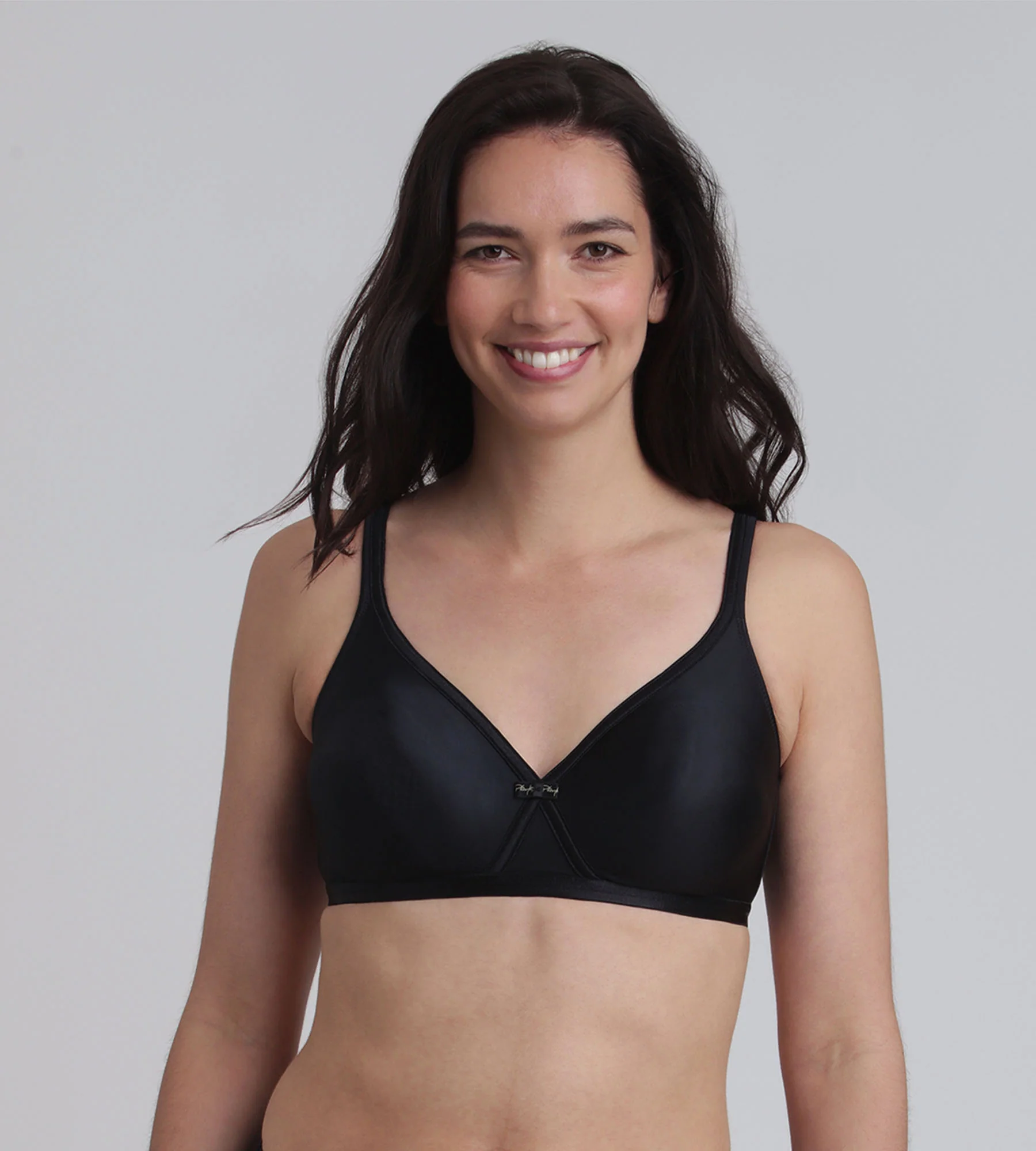 Reggiseno senza ferretto nero Satiny Micro Support