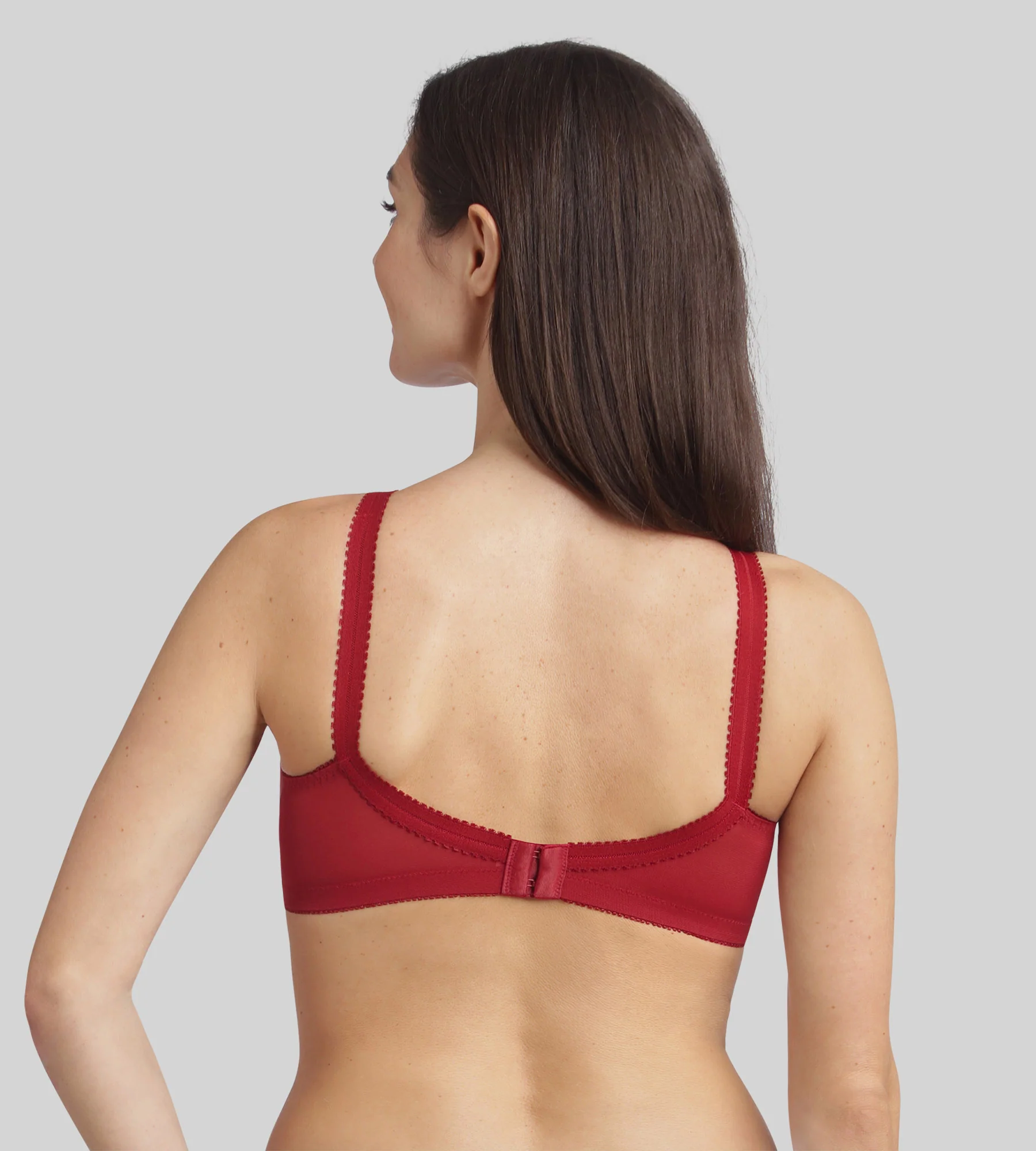 Reggiseno senza ferretto rosso velluto Criss Cross 556 - Image 2