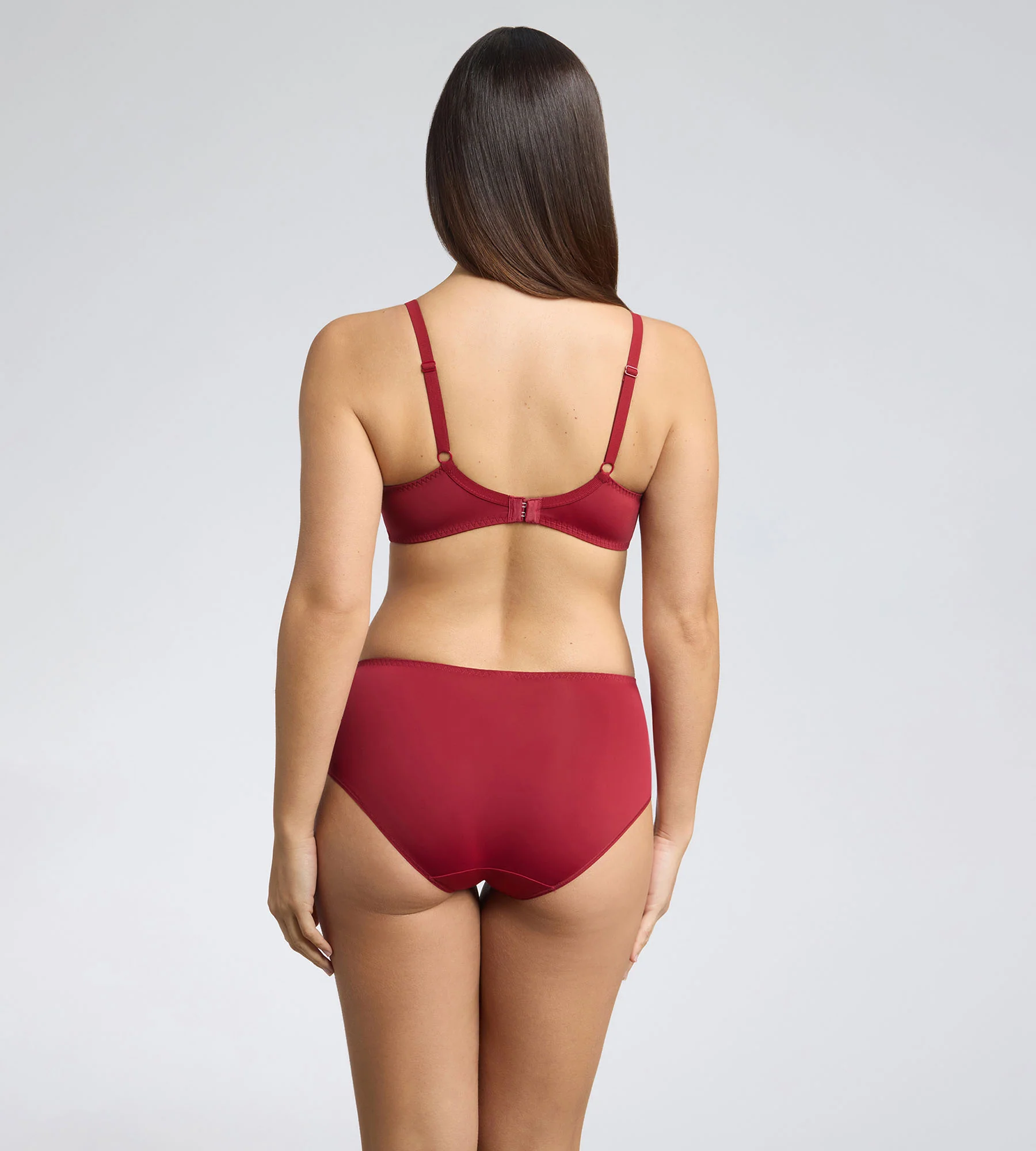 Slip rosso velluto Essential Elegance Embroidery - Image 4