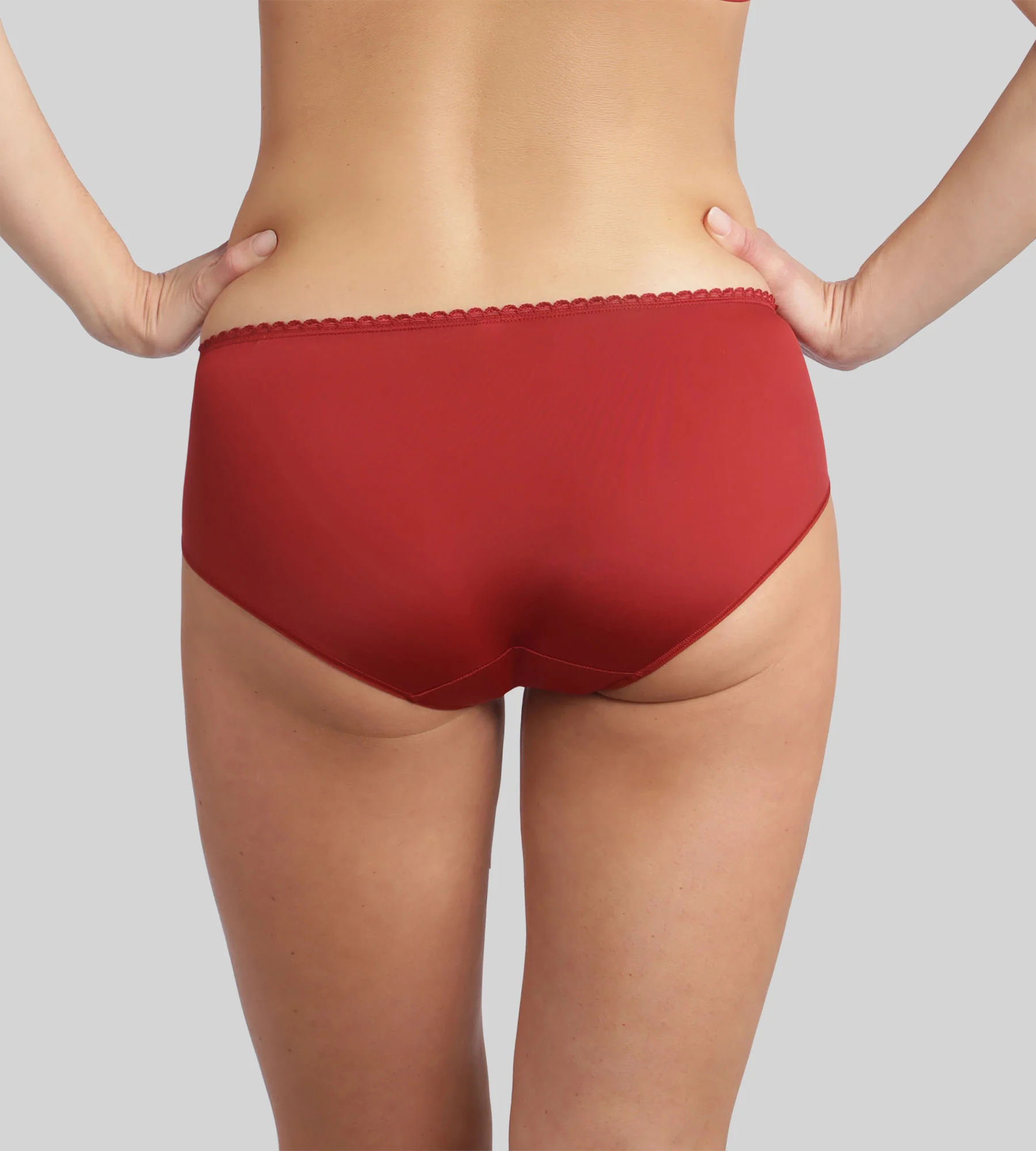 Slip rosso velluto Flowery Lace Riciclato - Image 2